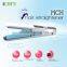 Professional ceramic hair straightener and LCD temperature display