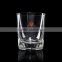 Custom made trangle heavy bottom round top decaled whiskey glass 9.7oz