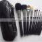 Wholesale Facial Brushes Private Label Natural Hair Makeup Brush Set 12 Pieces with Cosmetic Bag
