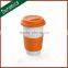 Duramics Double wall Ceramic mug with silicone/Double wall cup with silicone lid