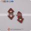 Custom Shape Fashion Design Embossed Logo Trademark Leather cord stopper