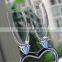 2015 new design lead free clear crystal 170ml wedding glass with heart shape