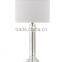 Best selling decorative table lamp made in china crystal work table lamp with fabric shades