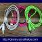 Wholesale fabric nylon braided usb charger cable for iphone 6