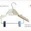 Shaped children/kids skirt and trouser/top/clip wooden hangers