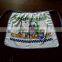 blue check border pigment printing waist apron in roll terry cotton towel