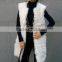 Korean fashion long style lamb fur vest for women