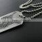Wholesale Custom Laser Military Dog Tag With Necklace