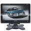 Portable 7/9 inch touch button car lcd display 12 volts car monitor with 2 video input