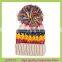 Striped Pom Pom Custom Beanie Hat