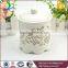 Fancy modern white ceramic canister for tea/sugar/coffer