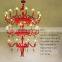 Chinese Style Wedding Decoration Metal Chandelier With Glass