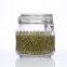 Set 5 Clear Eco-friendly Square Glass Storage Jars with Clip Locking Lid