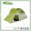 Beige - Green double cloth camping tent with logo printing