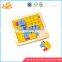Wholesale educational wooden baby puzzle toy cheap baby wooden puzzle toy bring fun W14C069