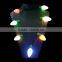Colorful changing led christmas lights plastic 7bulbs necklace