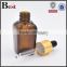 hot selling good quality 30ml empty amber square glass bottle essential oil perfume cosmetic packaging free sample