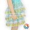 Fashion Style Baby Dress Aqua & Gold Lace Dress Cute Baby Girl Party Dress