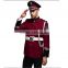 Bordeaux red design security guard uniform, marching band uniform