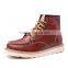 Autumn men leather high top casual shoes sample for adults, winter high upper worker shoes casual brand from china