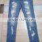 GZY Slim and Springy Women Ripped Mixed Jeans Wholesale Stock Export China 2017 Factory African Model