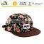 Patch hats woven label leather label camp cap snapback panel 5 flower