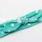 Newest Baby Girls Knotted Headband Chic Dot Print Turban Headwear Elastic Cotton Knit Headbands