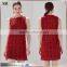 new crochet ladies red fashion short casual dress