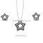 Silver Plated with CZ Studded Star shape Fashion Pendantset