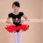 2015 wholesale babi girls stage wear black kid dance leotard tutu dress