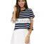 Crop custom slim fit tee printed white line