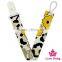 Wholesale OEM Service Cheap Both Side Pattern Printed Cotton Baby Feeding Holder Pacifier Cilps