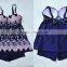 Nylon Plus Size Tankinis Set backless two piece padded skinny style stretchable floral Sold By Set