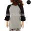 Wholesale Ruffle Raglan Children's Boutique Clothing