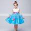 Wholesale clothing high quality fashion splicing girls party wear gown ball dress kids