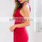 New arrival sexy woman dress cut out sexy red club dress woman wear