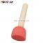 Art & Craft Set of 4 Wooden Handle Round Stencil Foam Brush