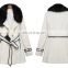 Middle length elegant lady classic wool coat 2015