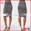 2015 Fashion Stripe Tie Waist Midi Skirt Indian Skirts Wholesale