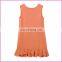 sweet style o-neck straight pleated bottom vest dress