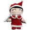 Adorable Stuffed Soft Plush Angel Girl Doll Toy With Santa Suit Custom Sleeping Cute Plush Christmas Elf Doll