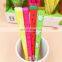 2018 newest korean stationery Cheap printing fruit design Mixed Color ECO friendly plastic glitter gel pens with custom logo