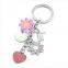  Golden China Supplier Great Quality Rhinestone Alphabet Key Chain ,Volleyball Skull Keychain