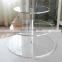 Acrylic 3 layers rotating cake display