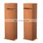 Free Standing Or Wall Mounted Corten Steel Metal Letter Box For House