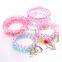 10Styles Baby Girl Bracelets boutique Girl Bangles Love Heart artificial diamond pearl Bracelet Gift party wear