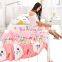 OEM wholesale Flannel ultra lovely rabbit pattern soft  Fleece blanket