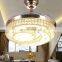 European luxury living room bedroom crystal lamp LED brand Stealth ceiling fan fan lights restaurant lights