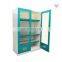 Chemical laboratory steel cabinet with glass door storage cabinet used for Hospital