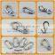 Stainless Steel High Polished Runway Shaped Screw Chain Link With Wide Jaw